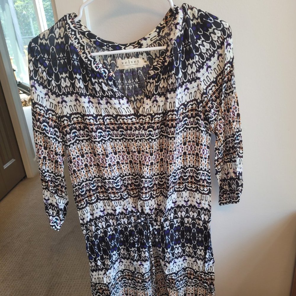 Sun dress Velvet by Graham & Spenser Made in USA XS